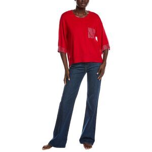 Vince Camuto Womens Crewneck Sweater, Red